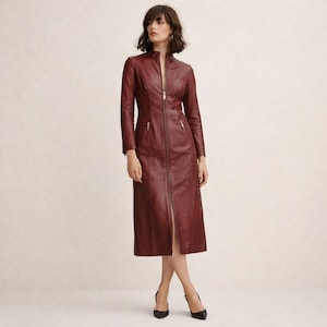 Mock Neck Leather Dress Women - Etsy Mock Neck Leather Dress Women - Etsy