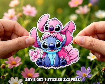 Lilo & Stitch Friends Sticker / Car Magnet: Waterproof Vinyl Decal