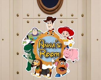 Customize Disney Toy Story Private room Door Magnet / Sticker, Cruise Line Ship Name Door Magnet, Family Cruise Trip