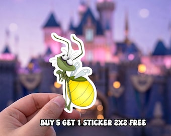 Cute Bug Sticker, Tiana Princess And The Frog Sticker , Ray Waterproof Laptop Decal