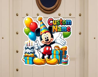 Aimant personnalisé Mickey et ses amis joyeux anniversaire, nom personnalisé et âge meilleur anniversaire jamais aimant Disney Cruise Line, voyage fille garçon anniversaire