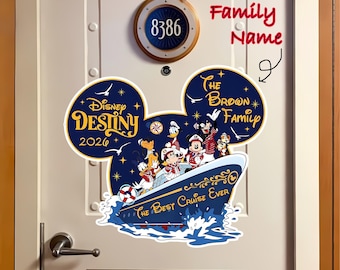 Customize Your Family Name Cruise Ship Stateroom Door, Private room Door, Cruise Line Ship Name Door Magnet, Family Cruise Trip