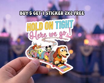 Slinky Dog Dash Inspired Sticker / Magnet, Hold On Tight Here We Go, Toy Story Decal
