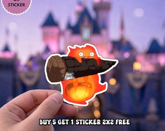 Calcifer Sticker / Car Magnet, Howl's Moving Castle Anime , Cozy Studio Ghibli Inspired Gift
