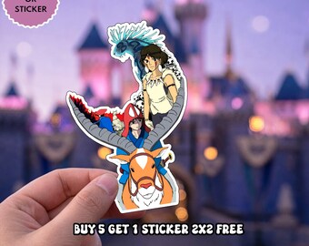 Princess Mononoke Forest Spirit Kodama Sticker / Car Magnet, Studio Ghibli, Mononoke, Studio Ghibli Gift