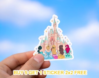 Disney Princess Castle Sticker, Cinderella Castle Decal, Magic Kingdom Sticker, Princess Squad, Laptop Water Bottle Sticker Gift