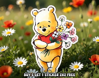 Disney Winnie The Pooh Disney Laptop Sticker Positive Affirmation planner stationery decal water bottle cell