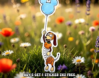 Slinky Dog Dash Inspired Sticker / Magnet, Hold On Tight Here We Go, Toy Story Decal