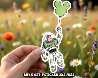 Disney Pixar Toy Story buzz lightyear Sticker, Buzz Lightyear Woody, Disney Parks WDW Disneyland Family Vacation Holiday Gift