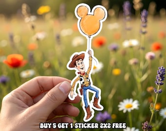Disney Pixar Toy Story Woody Sticker, Buzz Lightyear Woody, Disney Parks WDW Disneyland Family Vacation Holiday Gift