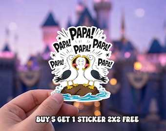 Dad Seagull Sticker / Magnet, Funny Father’s Day Gift, Laptop Tumbler Fridge Sticker