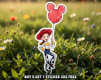 Disney Pixar Toy Story Jessie Sticker, Buzz Lightyear Woody, Disney Parks WDW Disneyland Family Vacation Holiday Gift