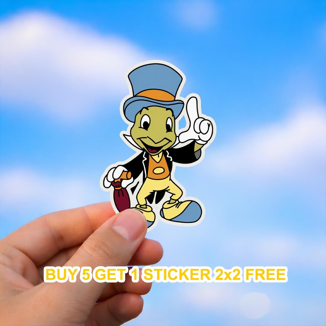 Pinnichio Jr. Sticker Jiminy Cricket Sticker | Pinocchio Design | SVG Cut File, Clipart, PNG ...