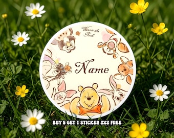 Personalization Disney Winnie The Pooh Disney Laptop Sticker Positive Affirmation planner stationery decal water bottle cell, Birthday Gift