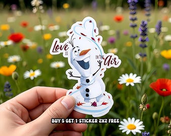 Olaf I Heart Summer Frozen Waterproof Disney Laptop Stickers Frozen Sven disneymickey mouse planner stationery decal water bottle cell