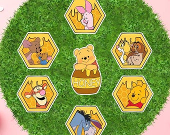 Pack Disney Winnie The Pooh Honey Sticker Positive Affirmation planner stationery decal water bottle cell
