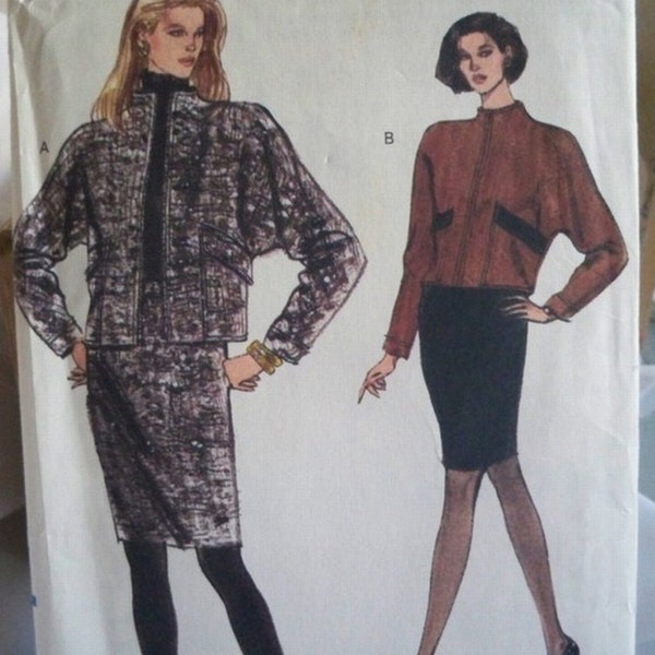 Jacket and Skirt Pattern - Vintage Vogue 7906 Pattern - Uncut