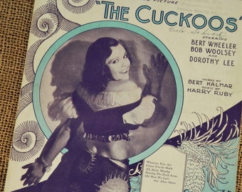 I Love You So Much, Vintage 1930 Piano Sheet Music, Featured in the Radio Talking Picture, "The Cuckoos", by Bert Kalmar and Harry Ruby