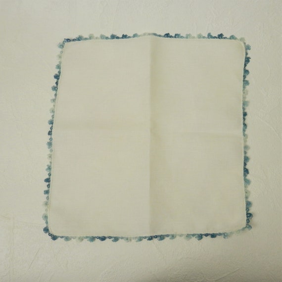 Four Vintage Crochet Edge Handkerchiefs, Bright a… - image 5