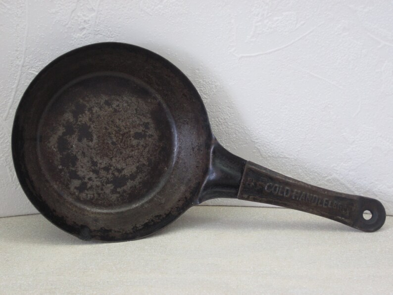 Antique Frying Pan Cold Handle Skillet Etsy