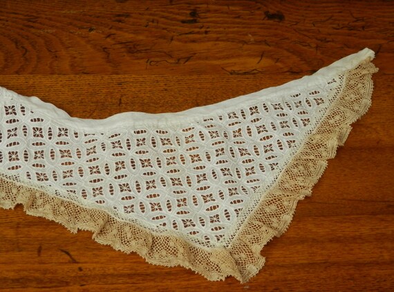 Two Toned Lace Collar, Vintage Victorian Lace Col… - image 7