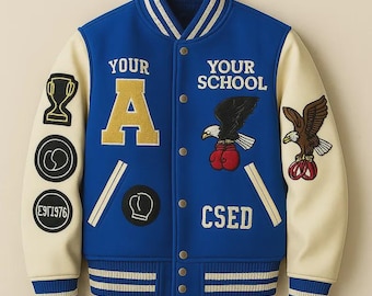 Personalized Varsity Jacket – Custom Letterman Jacket with Patches, College & Team Style
