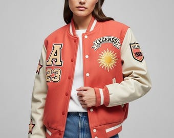 Custom Varsity Jacket | Personalized Letterman Jacket | Handmade Wool Leather | Unisex | Bulk and Single Orders