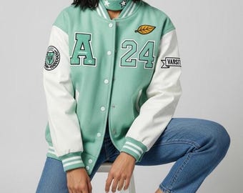 Custom Varsity Jacket | Personalized Letterman Jacket | Handmade Wool Leather | Unisex | Bulk and Single Orders