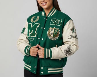 Custom Varsity Jacket | Personalized Letterman Jacket | Handmade Wool Leather | Unisex | Bulk and Single Orders