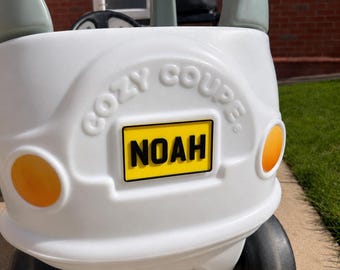 Front & Back Reg Plate Set - Little Tikes Cozy Coupes Personalised Number Plates Set - Kids Toy Plates