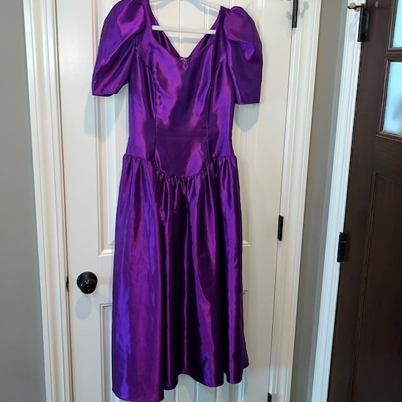 formal dresses san angelo 1971 Giorgio Sant' Angelo Watercolor Chiffon & Suede Angel-Sleeve Wrap main image 0