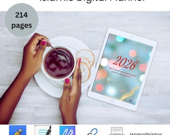 2026 Islamic Digital Planner | Habit, Salah Tracker, Journaling (Digital Download)