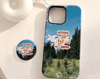 Christian Faith Inspirational Nature Forest Case Mountain Landscape,iPhone 17 16 15 14 13 12 Plus Pro Max,Samsung S25 S24 S23 S22 Plus Ultra