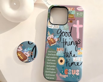 Funda para teléfono con versículo bíblico, funda religiosa, Jesucristo cristiano, iPhone 17, 16, 15, 14, 13, 12 Plus Pro Max, Samsung S25, S24, S23, S22 Plus Ultra