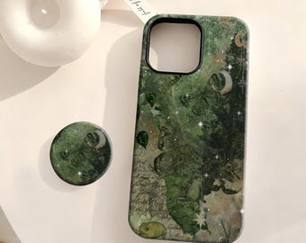 Mystic Forest Frog Phone Case, Fairycore Butterfly Cottagecore, iPhone 17 16 15 14 13 12 Plus Pro Max,Samsung S25 S24 S23 S22 Plus Ultra