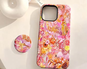 Summer Beach Collage Phone Case: European Coast, Compatible With iPhone 17 16 15 14 13 12 Plus Pro Max,Samsung S25 S24 S23 S22 Plus Ultra