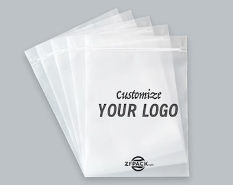 Custom Frosted Zip Bags, Soft Touch Small Business Packaging, Logo Printing