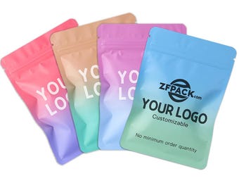 Custom Gradient Matte Foil Pouches | Double-Sided Opaque Metallized Packaging (Low MOQ)
