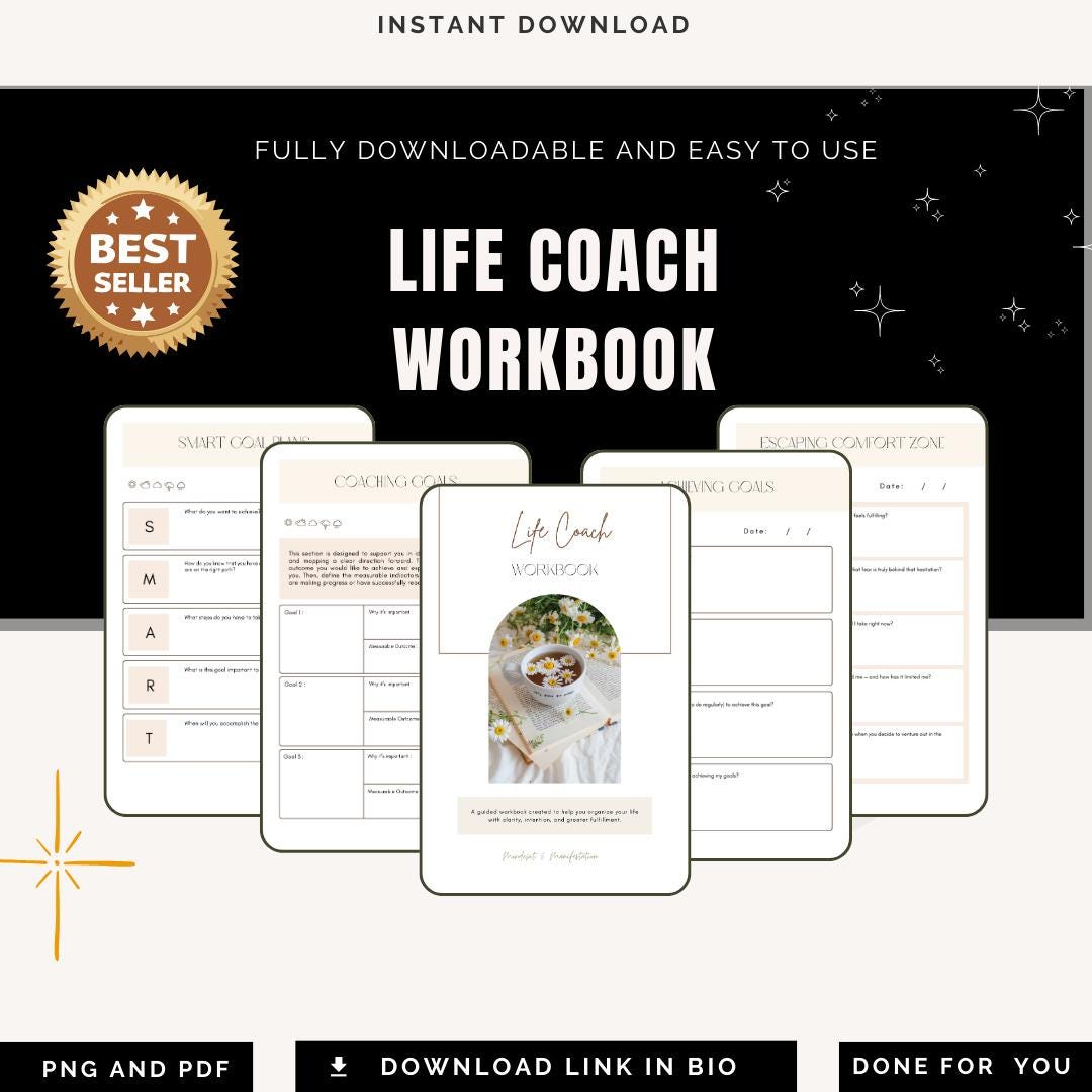 Life Coach Workbook PDF PNG | Professional Coaching Tool Template ...