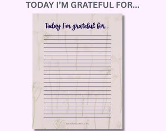 Gratitude Journal Printable | Daily Reflection Worksheet (A4, A5, US Letter) (Digital Download)