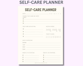 Planificateur de soins personnels pour les mamans | Suivi des habitudes quotidiennes, de l'humeur et de la nutrition (téléchargement numérique)