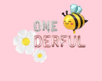 1st Birthday Decorations,Sweet One Derful Balloon Kit,First Birthday Party Favor,Daisy & Bee