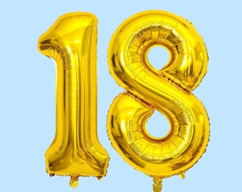 18th Birthday Party Decorations Giant Number Balloon