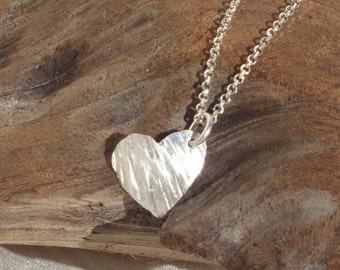 Child silver heart necklace