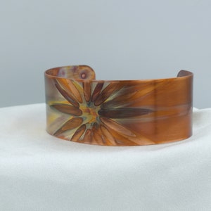 flame painted copper bangle