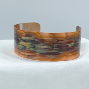 Flame collored copper bangle