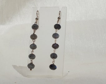 Labradorite dangle earrings