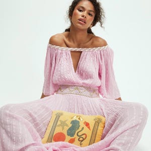 Pink Solene Dress - 80% Cotton - Made in Greece