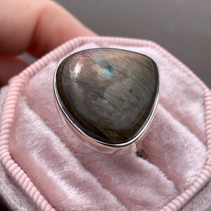 Sunset Labradorite Ring 100% .925 Sterling Silver Size 9