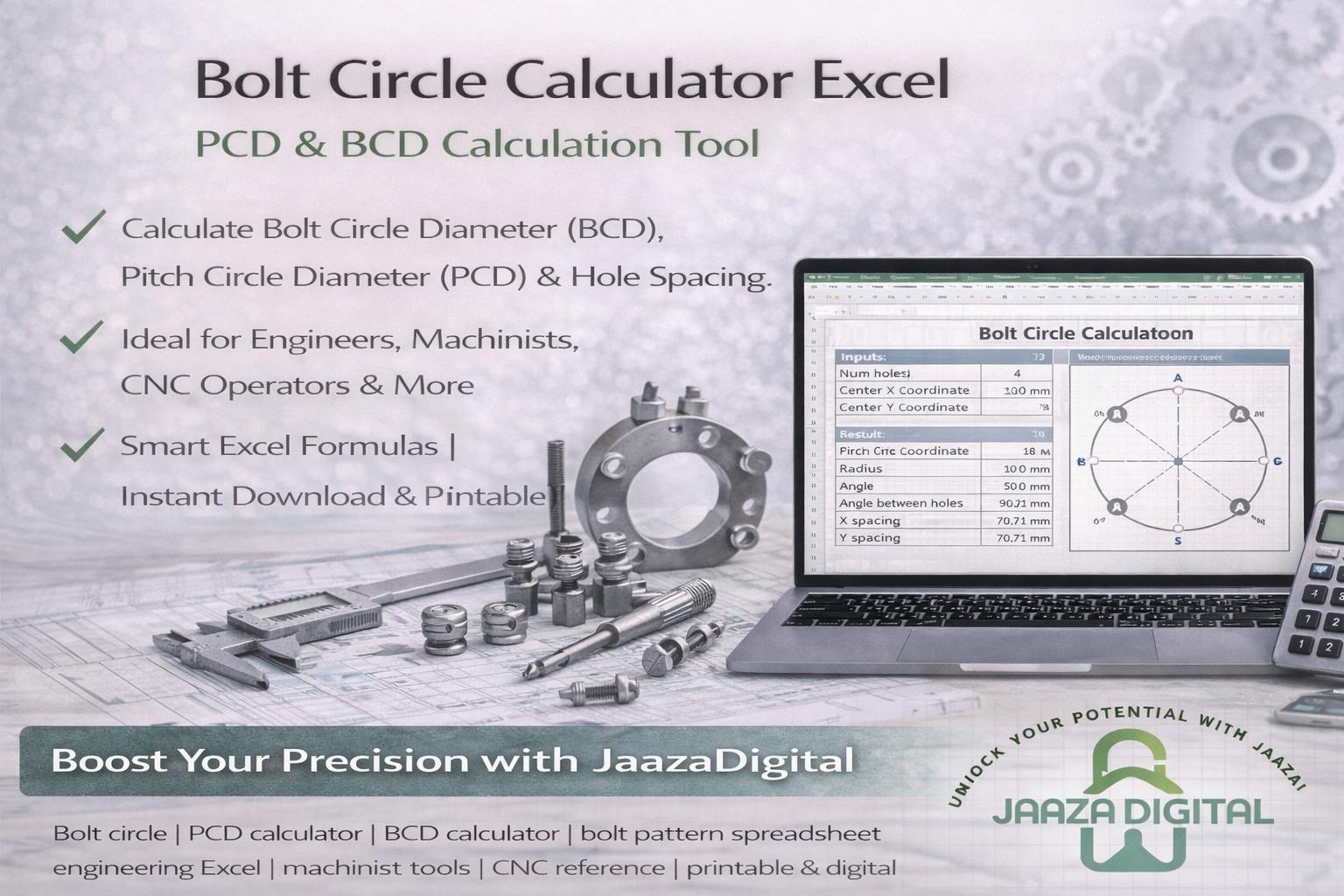 Pcd Block Engineering Bolt Circle Calculator Excel PCD & BCD Calculation Tool Engineering and ...